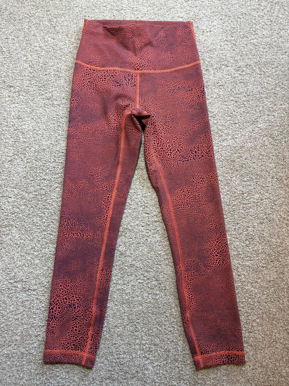 Lululemon Wunder Train Everlux Fabric High Rise Crackle Glaze 4 EUC